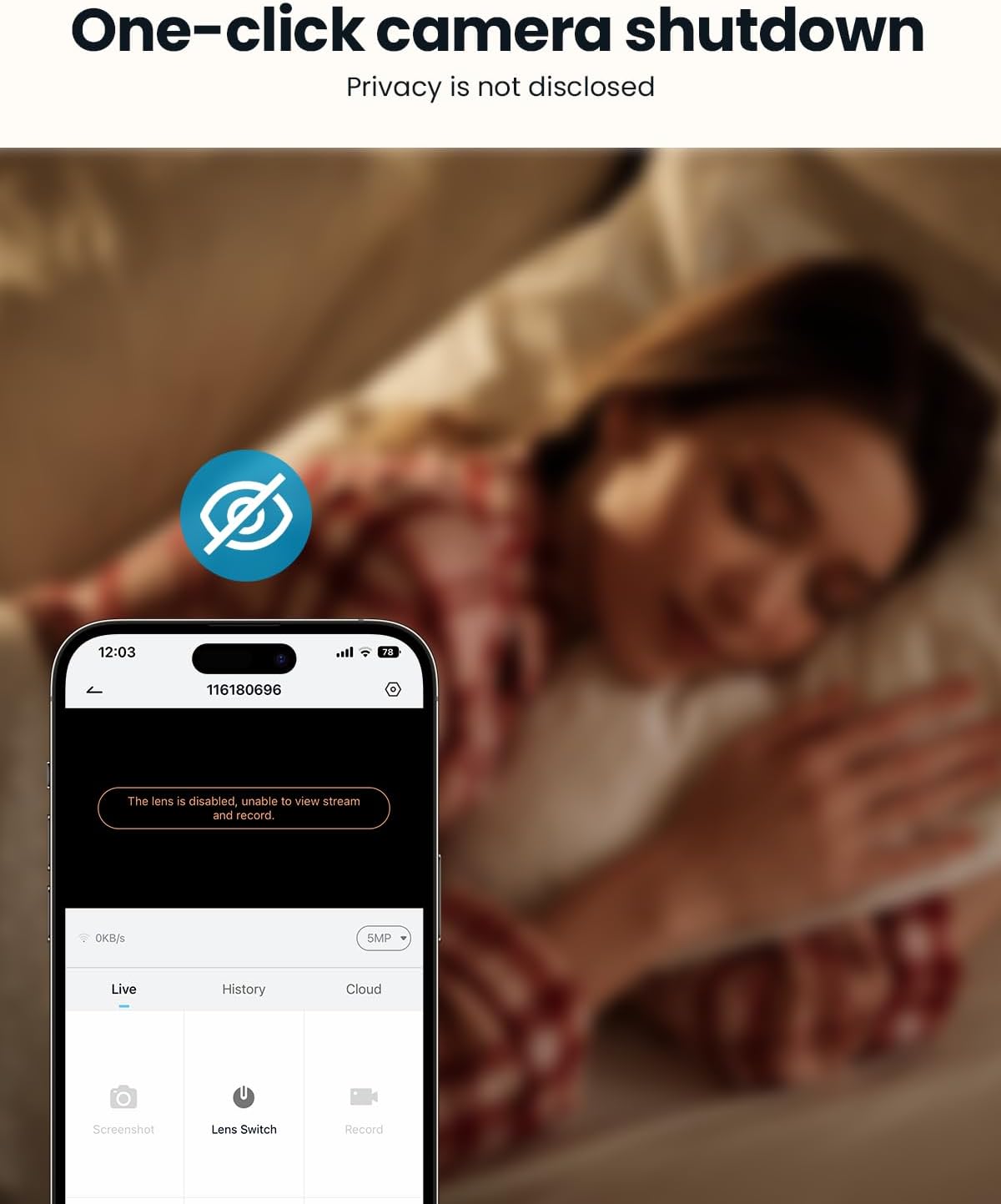 2K Überwachungskamera Innen WLAN 5GHz ieGeek SC1 PTZ 360° – Bild 6