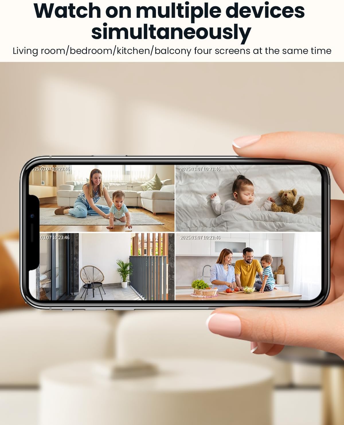 2K Überwachungskamera Innen WLAN 5GHz ieGeek SC1 PTZ 360° – Bild 5