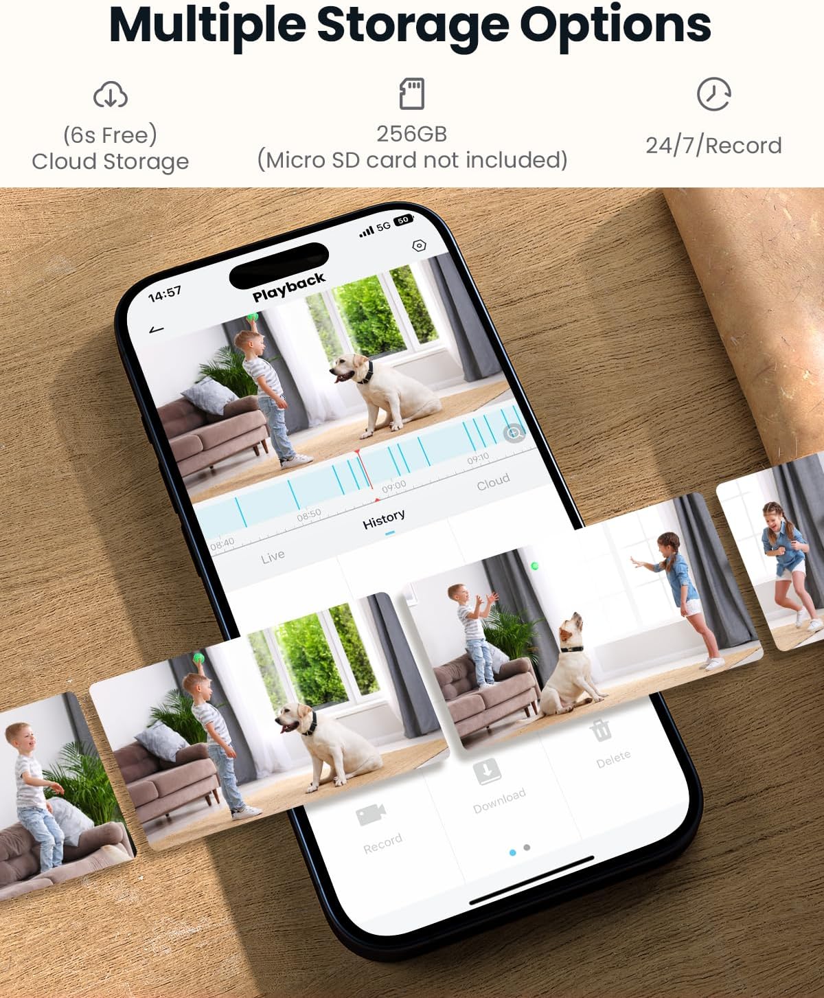 2K Überwachungskamera Innen WLAN 5GHz ieGeek SC1 PTZ 360° – Bild 4