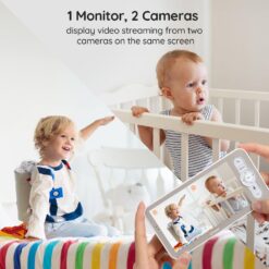 Alternative view of ieGeek Babyphone 2K mit 5" Bildschirm + 2 Kameras PTZ 360°