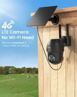 Alternative view of ieGeek S11 Schwarz 4G Solar Kamera | Ohne WLAN, SIM Inklusive