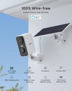 Alternative view of Solar Überwachungskamera 2K WLAN | ieGeek Innen & Außen