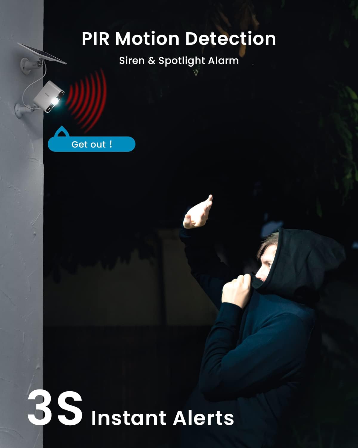 Solar Überwachungskamera 2K WLAN | ieGeek Innen & Außen – Bild 5